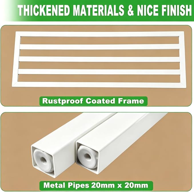 Dipion 2 Pack Metal Plant Stand Outdoor Plant Shelf Indoor,1 Tier Heavy Duty Plant Stands for Multiple Plants,26" L x 10.12" H x 8.75" W,White