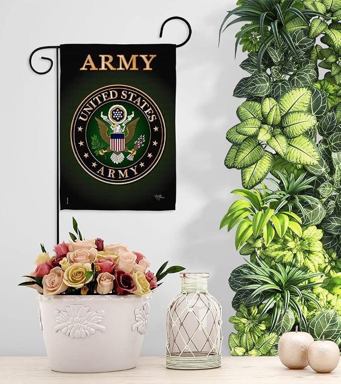 Army Garden House Flag - Set Armed Forces Rangers United State American Military Veteran Retire Official - Decoration Banner Small Yard Gift Double-Sided Made in USA 28 X 40