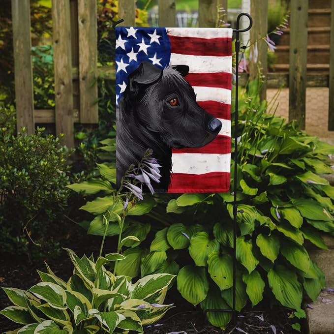 Caroline's Treasures CK6644GF Phu Quoc Ridgeback Dog American Flag Garden Flag Mailbox Flag Decorative Yard Flag Banner Outside Patio Artwork Yard Flower Beds, Garden Size, Multicolor