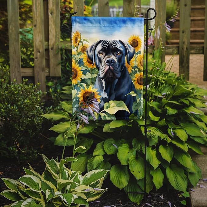 Caroline's Treasures DAC6045GF Cane Corso in Sunflowers Garden Flag Mailbox Flag Decorative Yard Flag Banner Outside Patio Artwork Yard Flower Beds, Garden Size, Multicolor