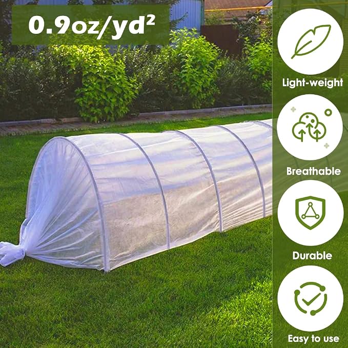 Plant Freeze Protection Cover, 7x100ft Frost Cloth Winter Garden Blanket, Floating Row Cover for Cold Weather and Shade, Perfect for Outdoor Vegetables, Trees, Greenhouse