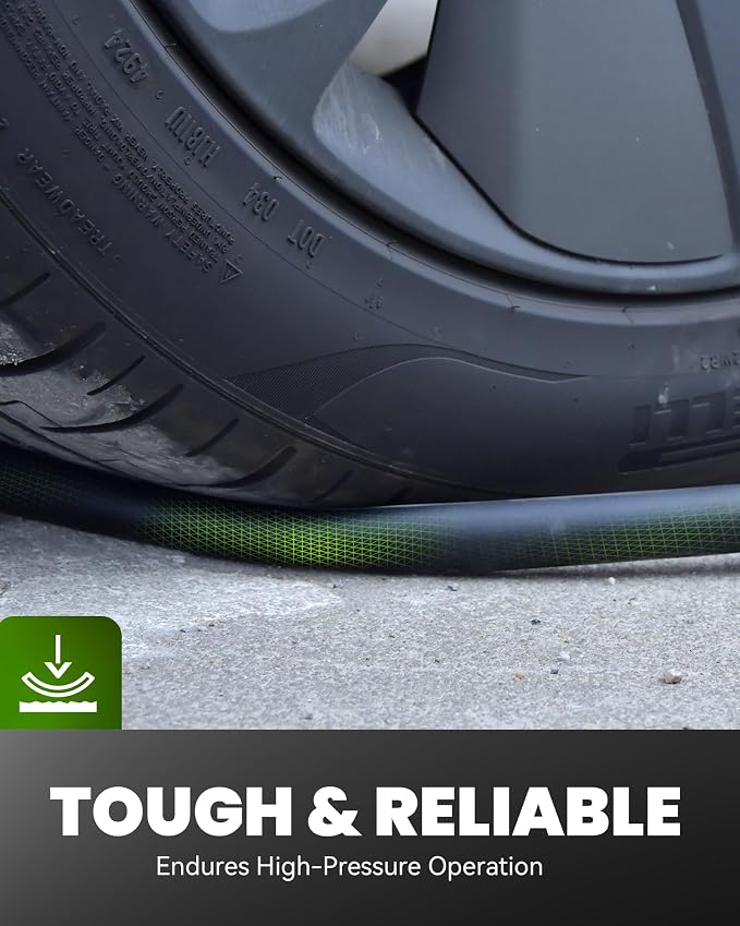 RAINPOINT Short Leader Garden Hose 10ft x 5/8", Water Hose Heavy Duty, Flexible, Lightweight Durable Hybrid Hose with Swivel Handle for Yard, Car Wash, Pets, No Kink, Female to Female Fittings