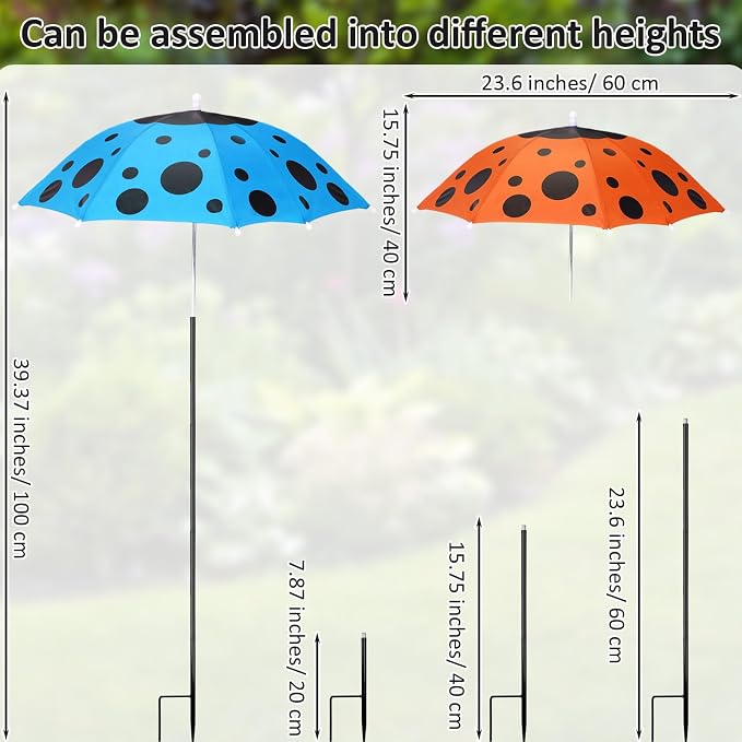 Plant Umbrellas for Outdoor Plants, Large Garden Plant Umbrella Shade Upgraded Adjustable Angle Height for Potted Plants Garden Beds