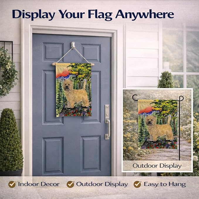 Caroline's Treasures SS8229GF Cairn Terrier Garden Flag Mailbox Flag Decorative Yard Flag Banner Outside Patio Artwork Yard Flower Beds, Garden Size, Multicolor