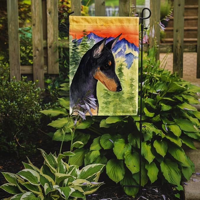Caroline's Treasures SS8425GF Manchester Terrier Garden Flag Mailbox Flag Decorative Yard Flag Banner Outside Patio Artwork Yard Flower Beds, Garden Size, Multicolor
