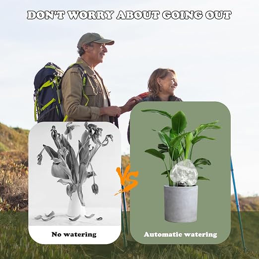 Heart2-shaped Self Plant Watering Globes-4 Top Fill Automatic Planter Watering Insert with Slow Release-Watering drip Irrigation Device for Indoor and Outdoor Plants.