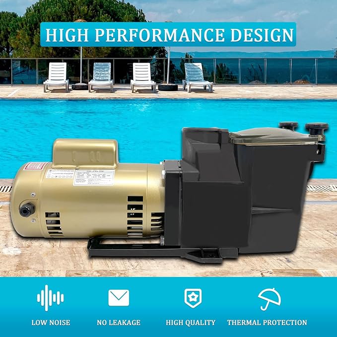 W3SP2621X25 2.5HP Super Pool Pump Fits for Hayward SP2621X25 | High Efficiency Swimming Pool Pump for Spa and In-Ground Pool, 115/230 V Single Speed