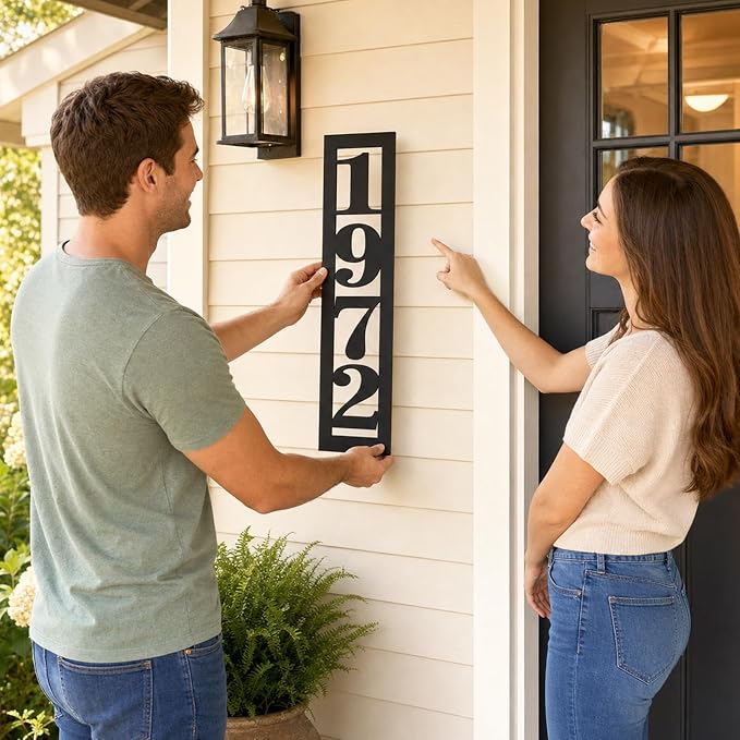 Vertical House Numbers For Outside Modern Custom Metal Address Numbers For House Personalized Address Signs For Houses Numbers For House Address Outside Address Plaques House Signs For Outside