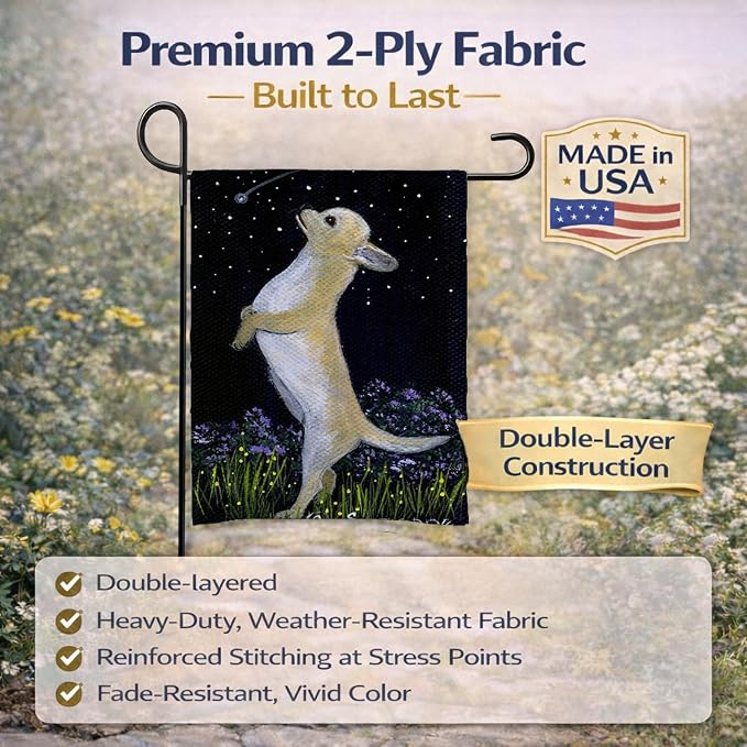 Caroline's Treasures SS8152GF Chihuahua Garden Flag Mailbox Flag Decorative Yard Flag Banner Outside Patio Artwork Yard Flower Beds, Garden Size, Multicolor