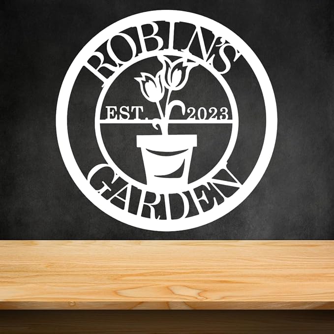 CFC0121328 Personalized Metal Logo, Exclusive Name Logo, Home & Garden Decor