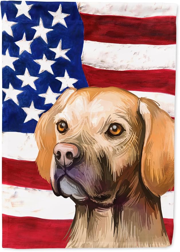 Caroline's Treasures CK6660GF Portuguese Pointer Dog American Flag Garden Flag Mailbox Flag Decorative Yard Flag Banner Outside Patio Artwork Yard Flower Beds, Garden Size, Multicolor