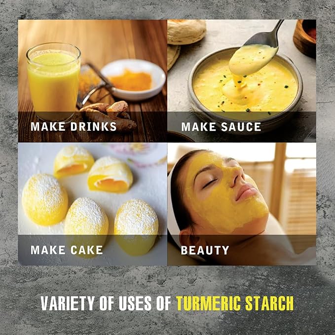 TURMERIC STARCH 2.47 oz (70g) VIETFARMFOOD: Pure freeze-dried vegetable powder, made from real vegetables with no added sugar - Perfect for daily nutrition to keep your body full of vitality