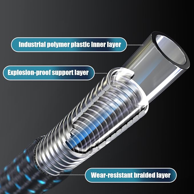 75ft Garden Hose, Flexible Water Hose with 10-Function Nozzle, Lightweight, Kink-Free, Wear-Resistant Outdoor Hose, 3/4" Rustproof Fittings for Yard, Car Wash, Pet