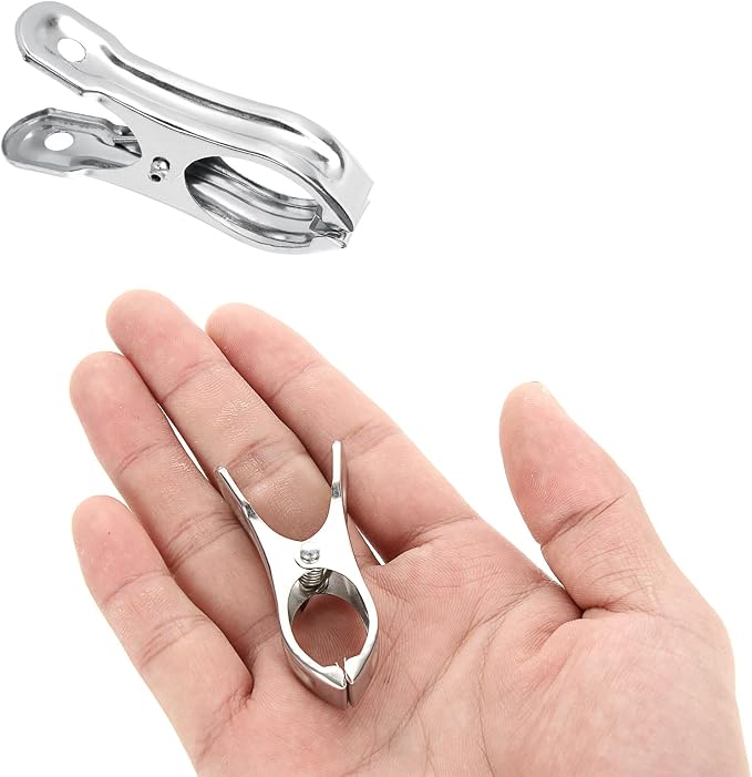 200PCS Greenhouse Clamps for Plants, Stainless Steel Clips for Netting, Strong Grip to Hold Down Shade Cloth or Plant Cover on Garden or Greenhouse Hoops 2 Inch