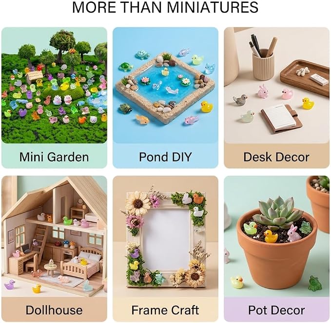 350 pcs Mini Resin Animals Many Styles Variety Tiny Animals Figures Miniature Little Small Animal Figurines Bulk for Micro Fairy Garden Landscape Accessories Hide Crafts Decor Aquarium