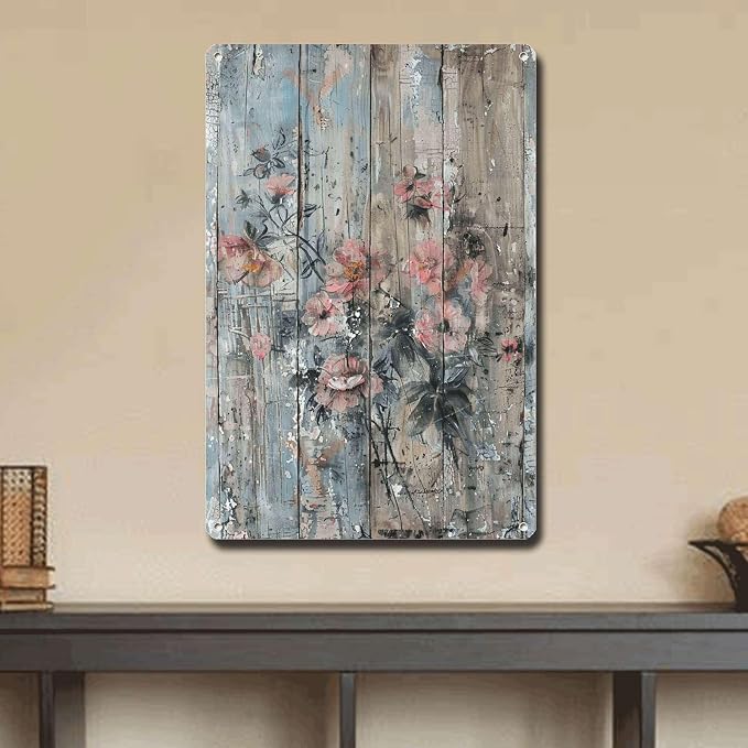 Metal Sign Tin Sign Vintage Wall Art Antique Artist's Touch Longevity Tin Sign for Rustic Wall Decor Corrosion Resistant Aluminum and Sign for Garden for Club 8×12 Inches