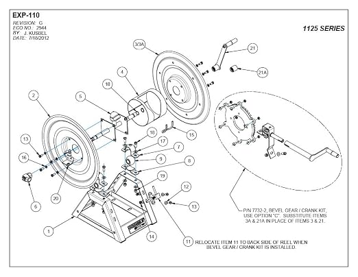 Coxreels 1125-4-100 Hand Crank Steel Hose Reel, 1125 Series - ½" x 100', 3,000 PSI - Heavy Duty All Welded Steel A Frame – Adjustable Tension Break – Made in The USA, Blue