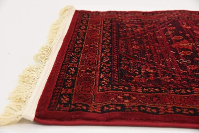 Unique Loom Tekke Collection Area Rug - Sheibani (2' 7" x 10' Runner, Red/ Black)