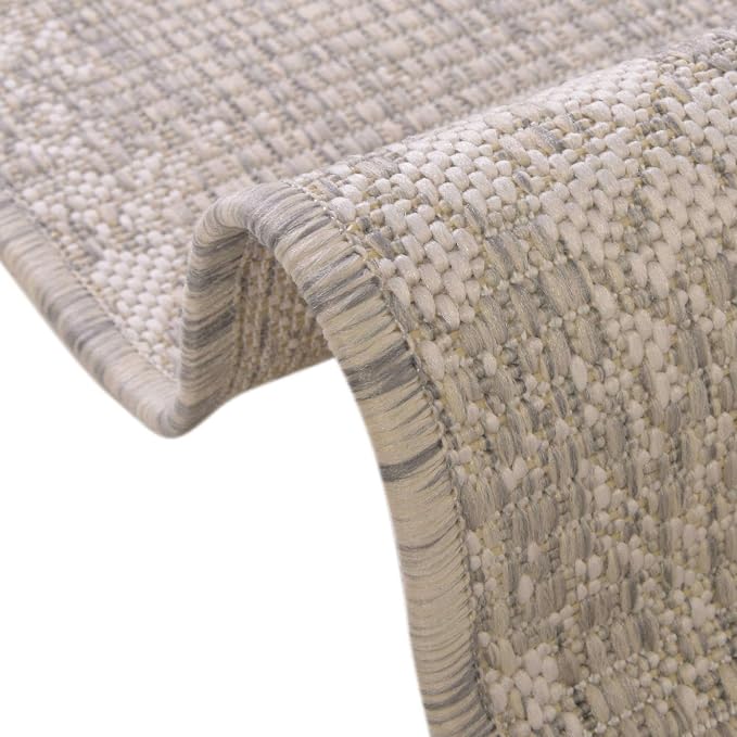 Unique Loom Outdoor Bohemian Collection Area Rug - Anthro (7' 10" x 10' Rectangle, Gray/ Ivory)