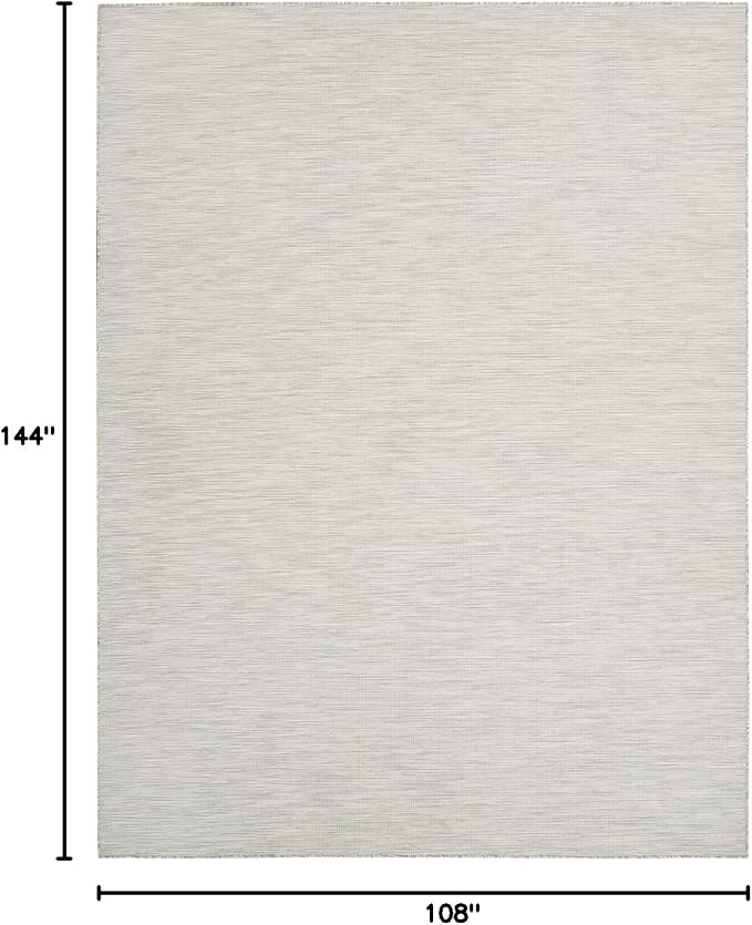 Nourison Home Positano Light Grey 9' x 12' Area Rug - Easy Clean, Non Shedding, Bed Room, Living Room, Dining Room, Kitchen (9' x 12')