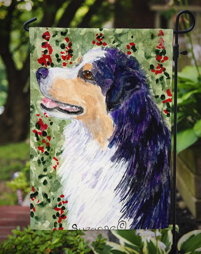 Caroline's Treasures SS8845GF Australian Shepherd Garden Flag Mailbox Flag Decorative Yard Flag Banner Outside Patio Artwork Yard Flower Beds, Garden Size, Multicolor