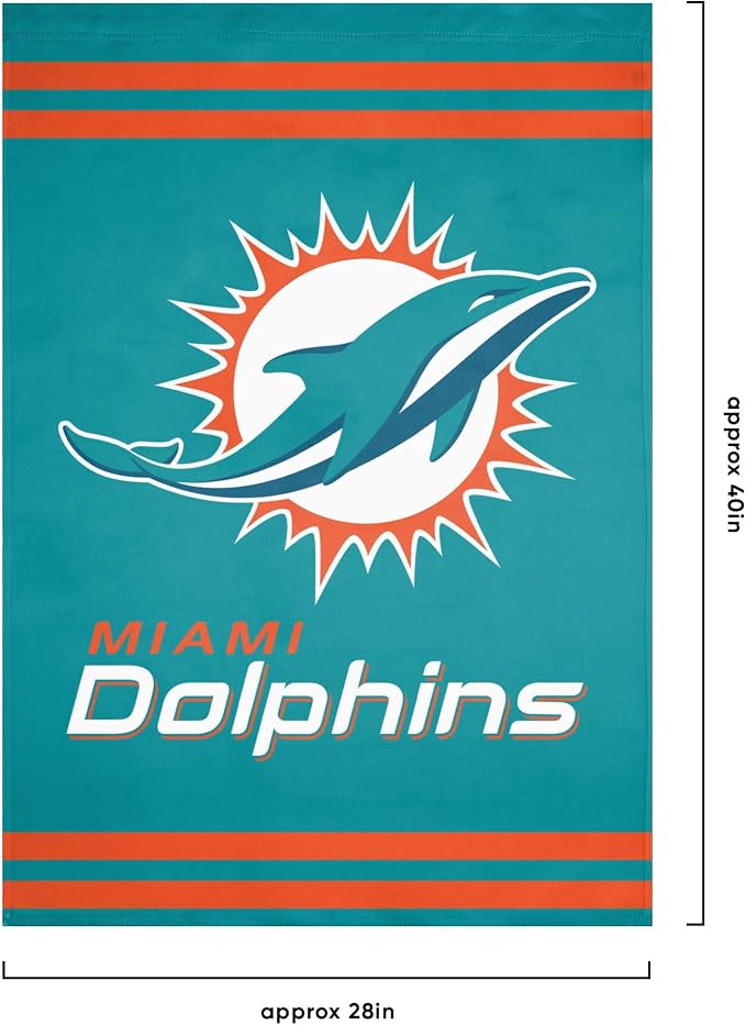NFL Double Sided Team Logo Vertical Flag (40" x 28")