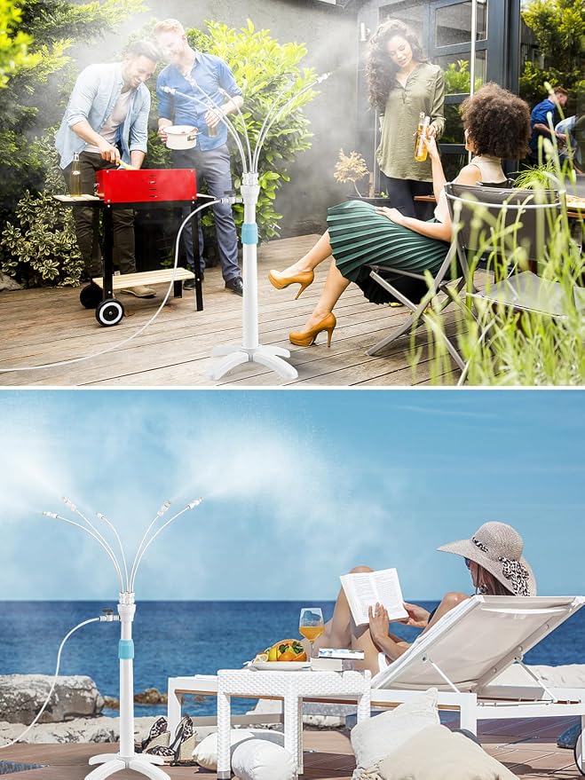Tesmotor Misters for Outside Patio, Outdoor Misters for Patio Garden Lawn Pool Umbrella Trampoline