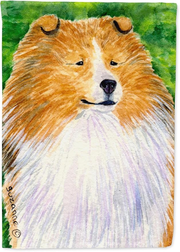 Caroline's Treasures SS1003GF Sheltie Garden Flag Mailbox Flag Decorative Yard Flag Banner Outside Patio Artwork Yard Flower Beds, Garden Size, Multicolor