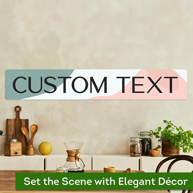 Custom Sign, Custom Street Sign, 11 Font Colors, 13 Font Styles, 4 Hole Options, 22 Sizes, 6x36 Inches, Rust Free DiBound, Fade Resistant, Made in USA by My Sign Center (Minimalist)