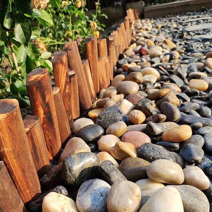 YISZM 2lbs Pebbles for Indoor Plants, 1-2 Inch Mixed Color High Polished River Rocks Outdoor Decorative Stones Vase Filler Fish Tank Aquariums Landscaping Garden Outdoor and Indoor DIY