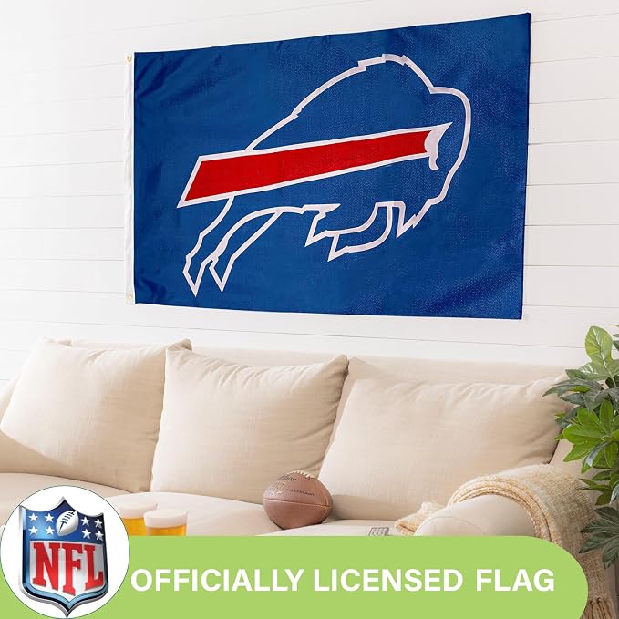 Team Sports America NFL Buffalo Bills 3x5 Outdoor Durable Flag with Grommets | Heavy Duty Flag & Banner for Outdoor Garden Patio | Indoor Wall Decor | Works with Flag Poles for Outside House
