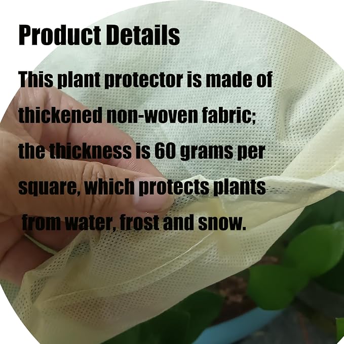 EJW Planter Cover, Plant Covers Freeze Protection,4 Pack 39.3"*17.7"*15.7" Planter Covers for Winter, Frost Cloths for Outdoor Plants, Raised Bed Covers for Winter.