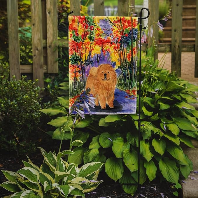 Caroline's Treasures SS7001GF Chow Chow Garden Flag Mailbox Flag Decorative Yard Flag Banner Outside Patio Artwork Yard Flower Beds, Garden Size, Multicolor