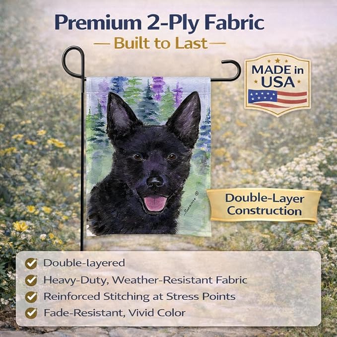 Caroline's Treasures SS8013GF Australian Kelpie Garden Flag Mailbox Flag Decorative Yard Flag Banner Outside Patio Artwork Yard Flower Beds, Garden Size, Multicolor