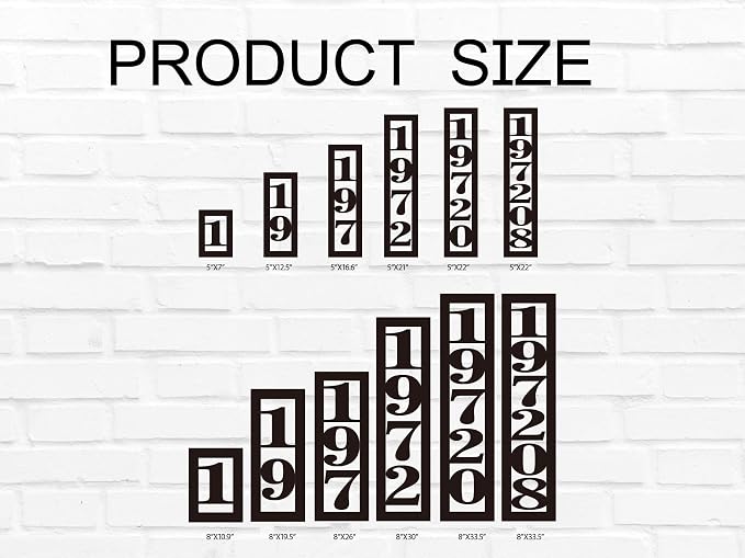 Vertical House Numbers For Outside Modern Custom Metal Address Numbers For House Personalized Address Signs For Houses Numbers For House Address Outside Address Plaques House Signs For Outside