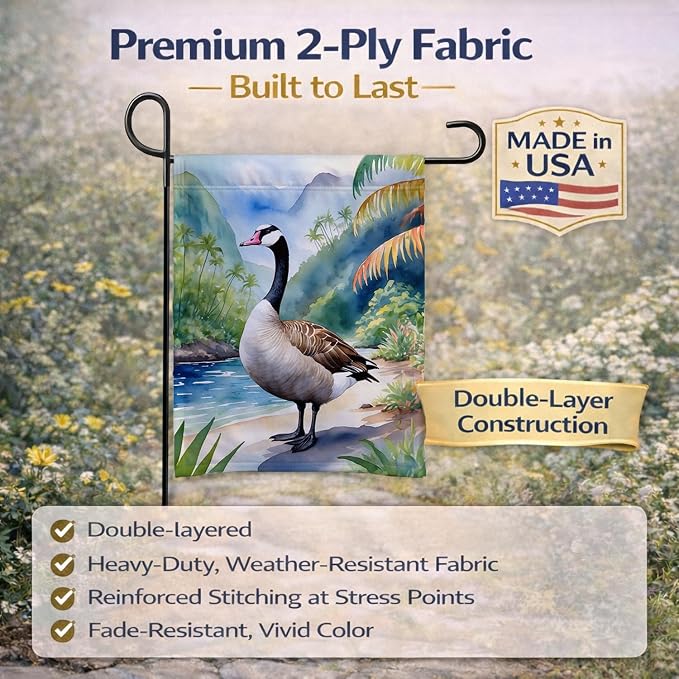 Caroline's Treasures Hawaii Hawaiian Goose Garden Flag Mailbox Flag Decorative Yard Flag Banner Outside Patio Artwork Yard Flower Beds, Garden Size, Multicolor