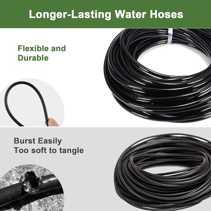Drip Irrigation Kit for Garden, Raised Bed Watering System 250FT, Quick-Connect Plant Accessories, Drip Line Kit for Greenhouse, DIY Micro Sprinklers Set for Yard Outside,Sistema De Riego Por Goteo