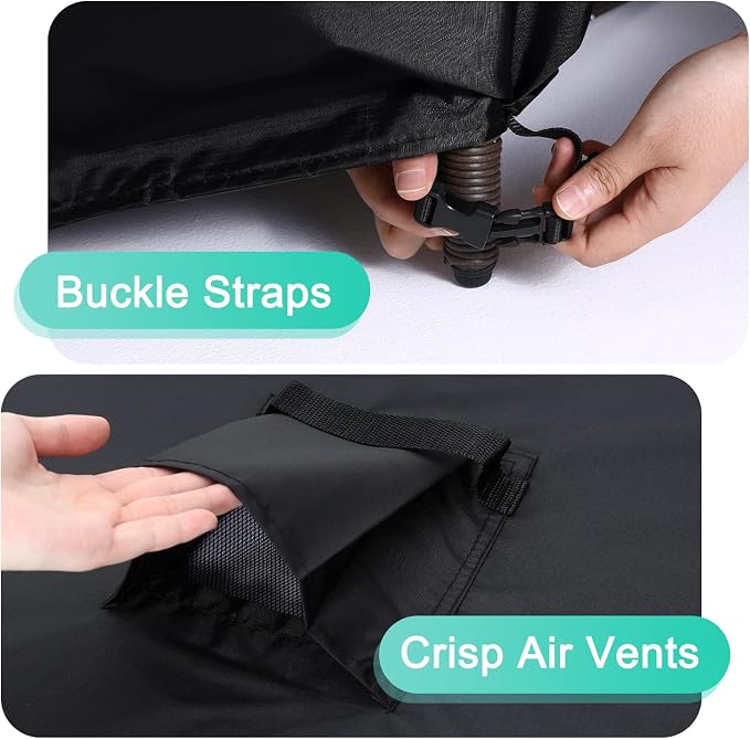 ABCCANOPY Patio Deck Box Cover Waterproof And Dustproof Winter Protection Outdoor Storage Box Cover Universal Furniture Cover 64x30x26 Black