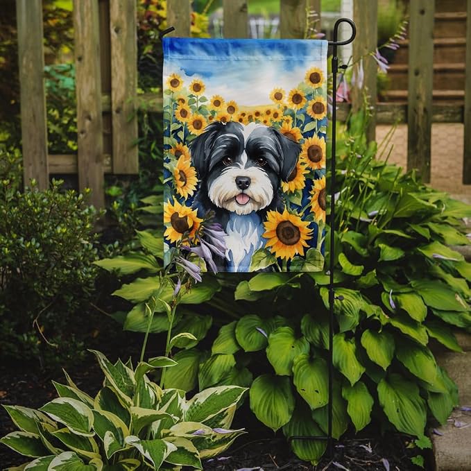 Caroline's Treasures DAC6097GF Havanese in Sunflowers Garden Flag Mailbox Flag Decorative Yard Flag Banner Outside Patio Artwork Yard Flower Beds, Garden Size, Multicolor
