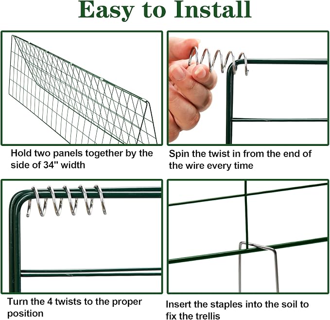 48" H x 34" L Cucumber Trellis for Garden A Frame, Garden Trellis for Climbing Plants Outdoor for Raised Bed(1 Packs)