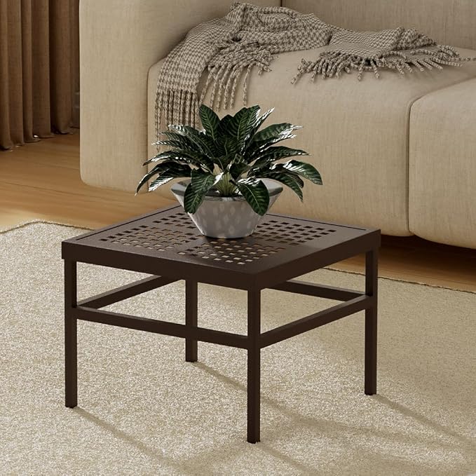 Aluminum Plant Stand Indoor &Outdoor Heavy Duty Rustproof | Indoor/Outdoor Extra-Sturdy Aluminum Plant Stand – Ideal for Patios, Gardens, Living Room Decoration（Brown）