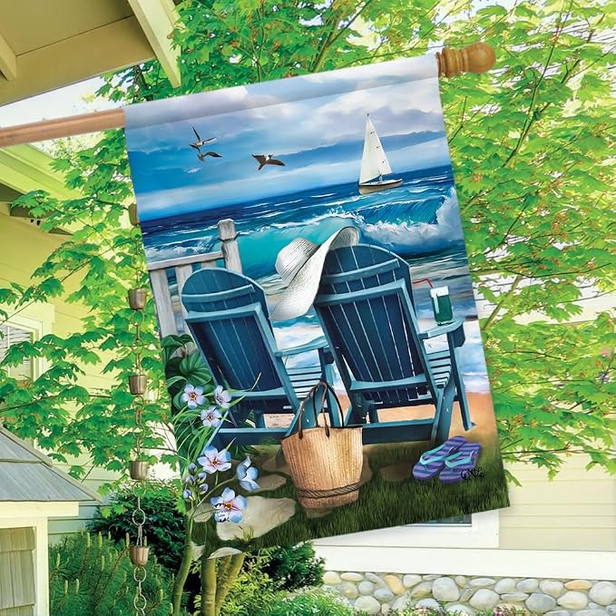 Briarwood Lane Seaside Escape Summer House Flag