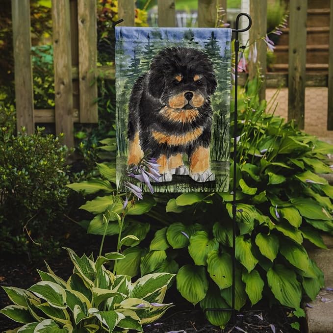 Caroline's Treasures SS8031GF Tibetan Mastiff Garden Flag Mailbox Flag Decorative Yard Flag Banner Outside Patio Artwork Yard Flower Beds, Garden Size, Multicolor
