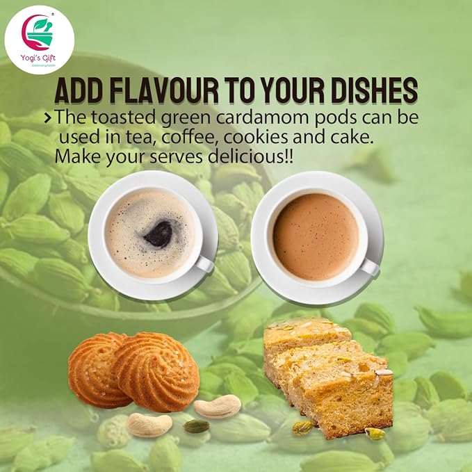 Ground Cardamom 1.76 oz (50g) | Fresh, Aromatic and Flavourful | Cardamom ground from fresh cardamom seeds | aka Elaichi, Cardamon | by Yogi's Gift ®