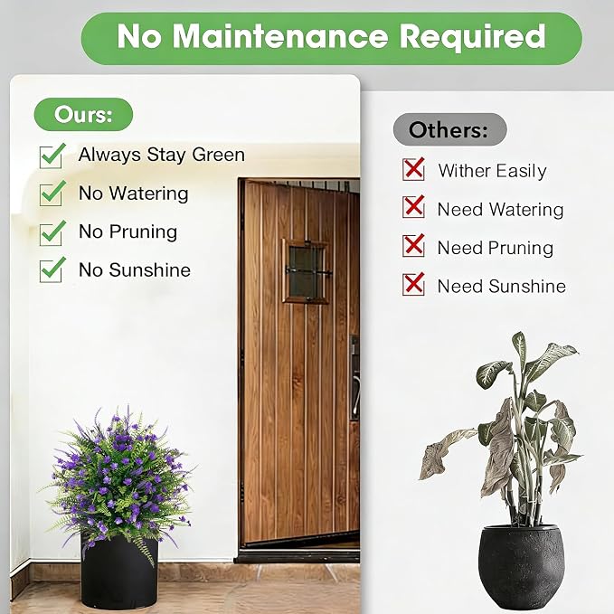 Artificial Boxwood Plants Outdoor with Stake,Set of 2 Artificial Topiary Ball Flowers Faux Shrubs Bushes with Spike, UV Resistant Fake Flowers Ball Tree for Planter Filler Garden Front Porch D17