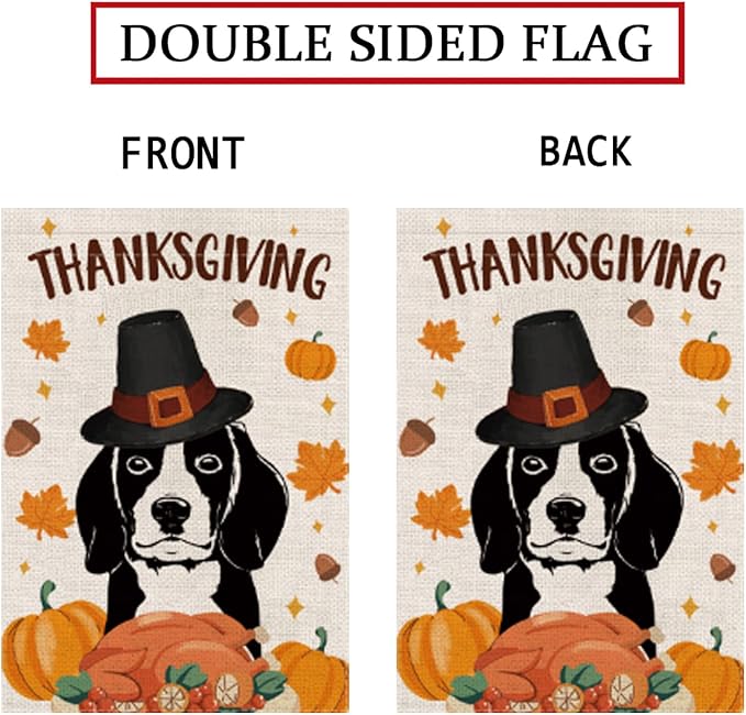 Seasonal Garden Flags Beagle Double Sided Flags Set of 11 Holiday Farmhouse Indoor Outdoor Yard Lawn Christmas Gifts Decorations 12.5x18 Inch