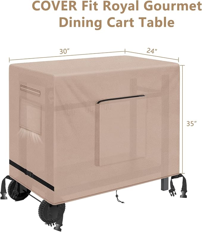 Outdoor Table Casing for 30 Inch Keter Unity XL Portable Outdoor Table | Kovshuiwe Bar Cart Cover for Worktable, Waterproof Patio Dining Cart Cover-30"L x 24"W x 35"H Inch