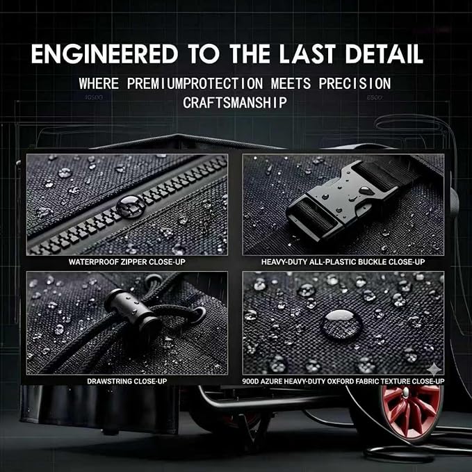 Generator Covers While Running,100% Waterproof Generator Cover,All Weather Use, 32"x24" X24 ", Super Heavy Duty 600D Waterproof Polyester Tarp 100% Waterproof, Tear Resistant, Black.