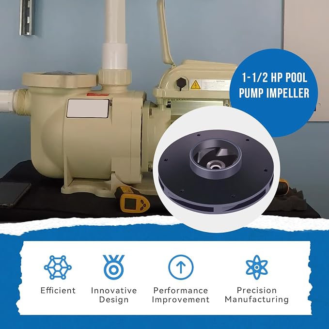 073129 Pump Impeller/ 1-1/2 HP Pool Pump Impeller Replacement | Fit for Pen-tair Whi-sperFlo 1.5 HP Pumps,for WF-6 WF-28 WFE-6 WFE-28 WFK-6 WFDS-6 WFDS-28 Series Pump,Corrosion Resistant