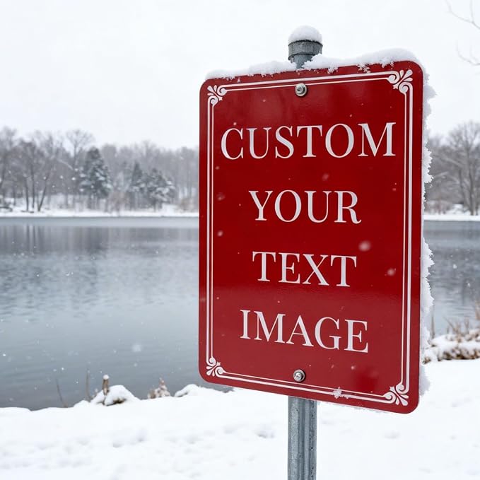 Custom Extra Large Sign Metal Outdoor – 24x30 inch Aluminum with Reflective Option, Single/Double Sided, Rust-Free Weatherproof Fade Resistant